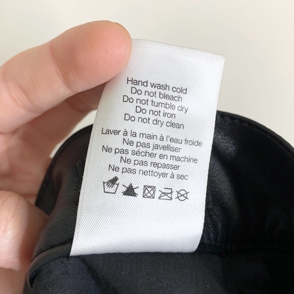 Veronica Beard Beverly Vegan Leather High Rise Skinny Flare Pant *Black* Sz 26 - Picture 14 of 16